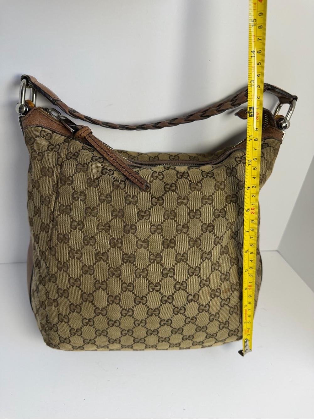 Gucci GG Monogram Canvas Hobo Shoulder Bag - Picture 3 of 16